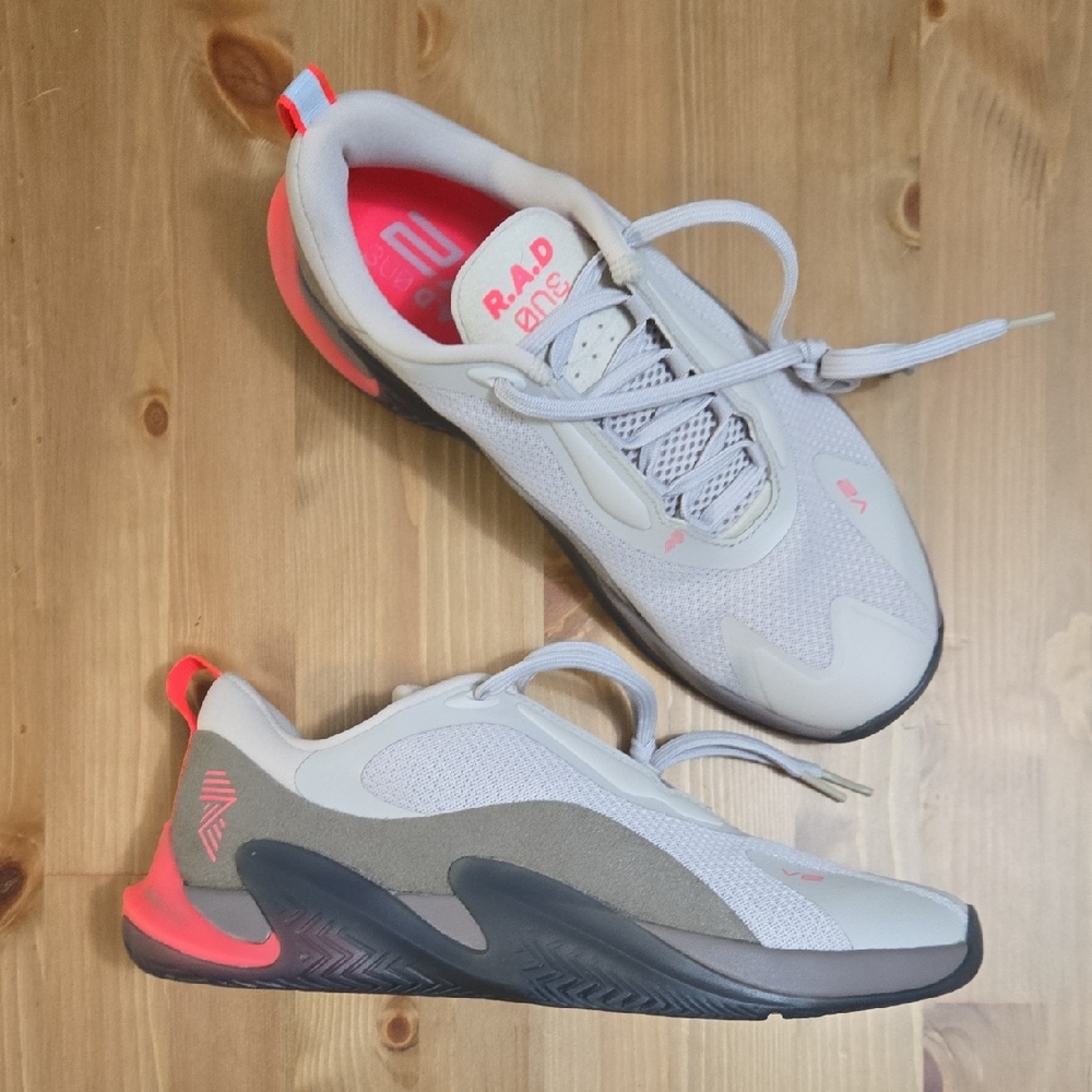 Rad global v2 White and Pink Athletic Sneakers